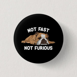 Englisch Bulldog schlafen nicht schnell, nicht wüt Button
