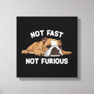 Englisch Bulldog schlafen nicht schnell, nicht wüt Leinwanddruck
