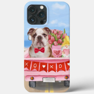 Englisch Bulldog Valentine's Day Lkw Herz Case-Mate iPhone Hülle