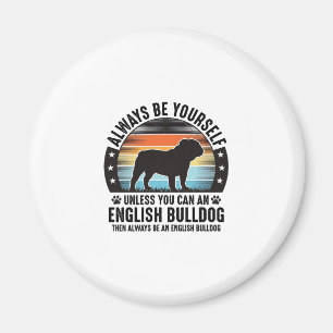 Englisch Bulldog Vintage Sonnenuntergang Hundelieb Magnet