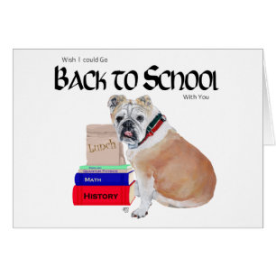 Englisch Bulldog zurück in die Schule