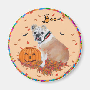 Englisch Bulldogge Halloween Magnet