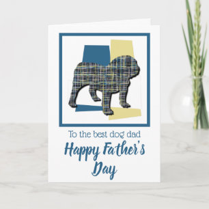 Englisch Bulldogge TriColour Vatertag Karte