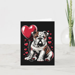 Englisch Bulldogge Valentinstag Hundebesitzer Vale Karte