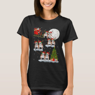 Englisch Bulldogge Weihnachtsmann Schlitten Fliege T-Shirt