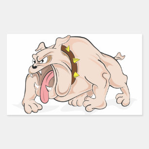 Englisch Bulldogge Welpe Cartoon Aufkleber / Etike