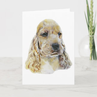 Englisch Cocker spaniel Feiertagskarte