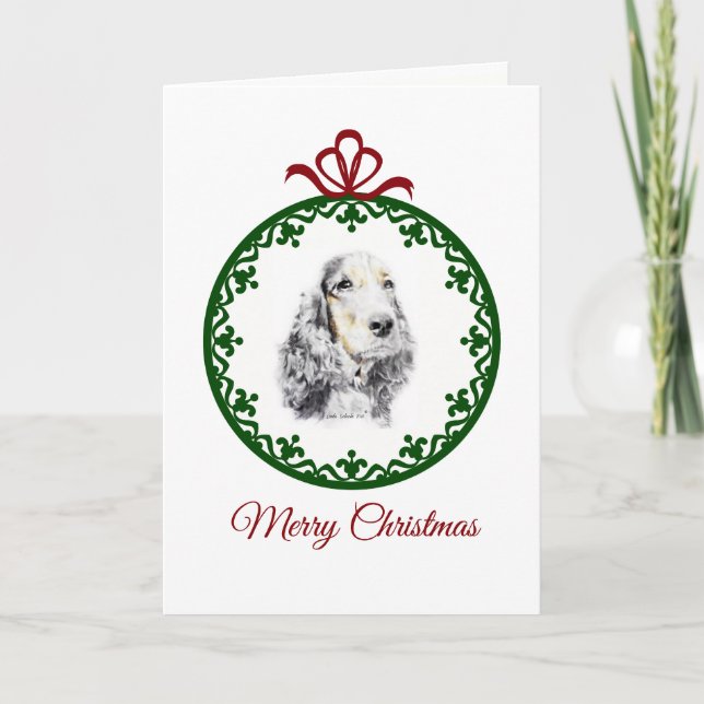 Englisch Cocker spaniel Feiertagskarte (Vorderseite)