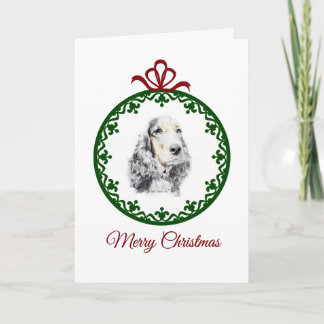Englisch Cocker spaniel Feiertagskarte