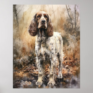 Englisch Cocker Spaniel Hund Kunst Druck Poster