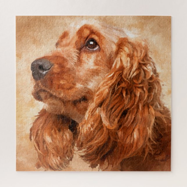 Englisch-Cocker spaniel-Hundedigital-Kunst (Vertikal)