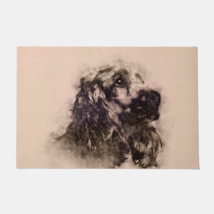 Englisch-Cocker spaniel-Skizze Fußmatte