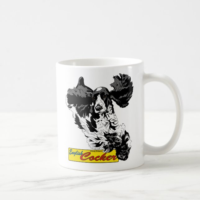 Englisch-Cocker spaniel-Springen Kaffeetasse (Rechts)