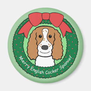 Englisch-Cocker spaniel-Weihnachten Magnet