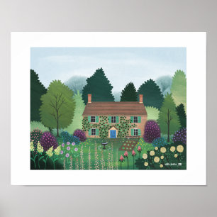 Englisch Country Hütte House Art Print Poster
