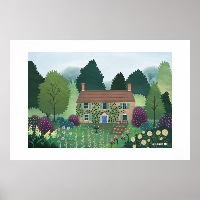 Englisch Country Hütte House Grosse Print Poster (Vorne)