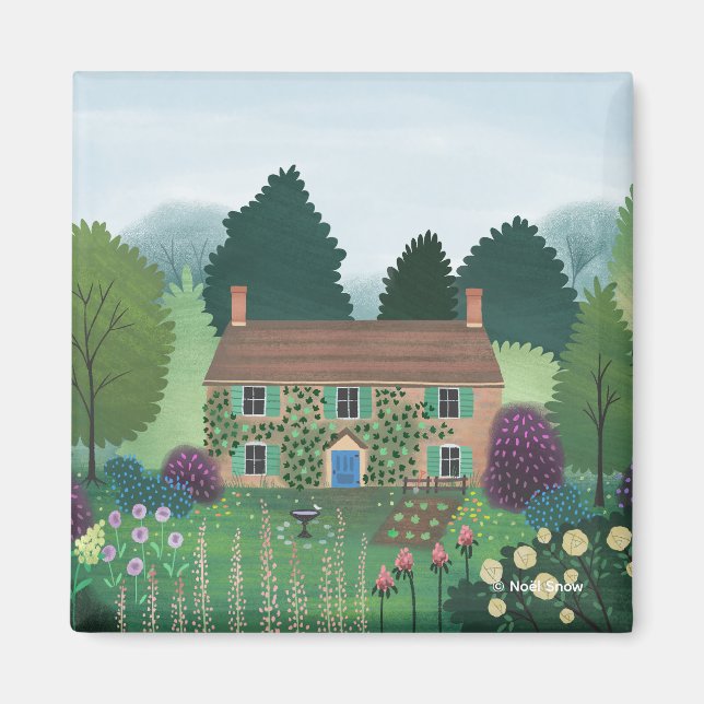 Englisch Country Hütte House Magnet (Vorne)
