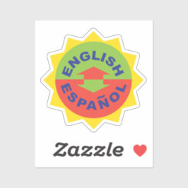 Englisch Español für den zweisprachigen Übersetzer Aufkleber