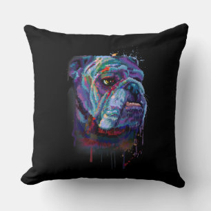 Englisch Farbenfroge Bulldogge Geschenk Eine Engli Kissen