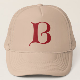 Englisch Gothic Monogram Letter B Truckerkappe