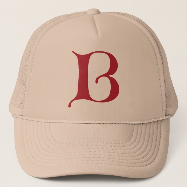 Englisch Gothic Monogram Letter B Truckerkappe (Vorderseite)