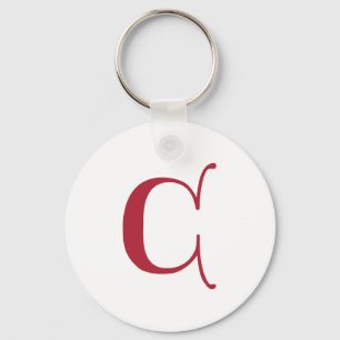 Englisch Gothic Monogram Letter C Schlüsselanhänger