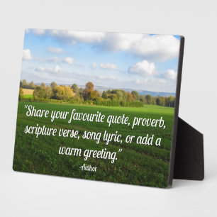 Englisch Herbst Landschaft - Personalisiert Fotoplatte