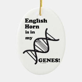 Englisch Horn ist in meinen Genen Keramik Ornament