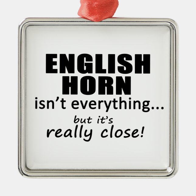 Englisch Horn ist nicht alles Ornament Aus Metall (Vorne)