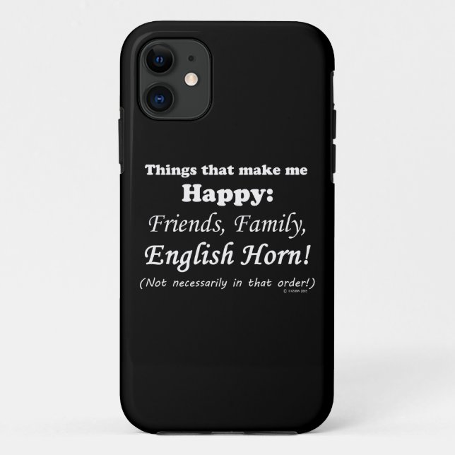 Englisch Horn macht mich glücklich Case-Mate iPhone Hülle (Rückseite)