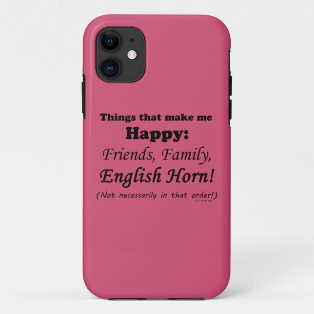 Englisch Horn macht mich glücklich Case-Mate iPhone Hülle (Rückseite)
