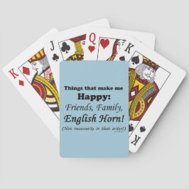 Englisch Horn macht mich glücklich Spielkarten