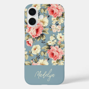 Englisch Hütte Garden Blume Personalisiert iPhone 16 Hülle