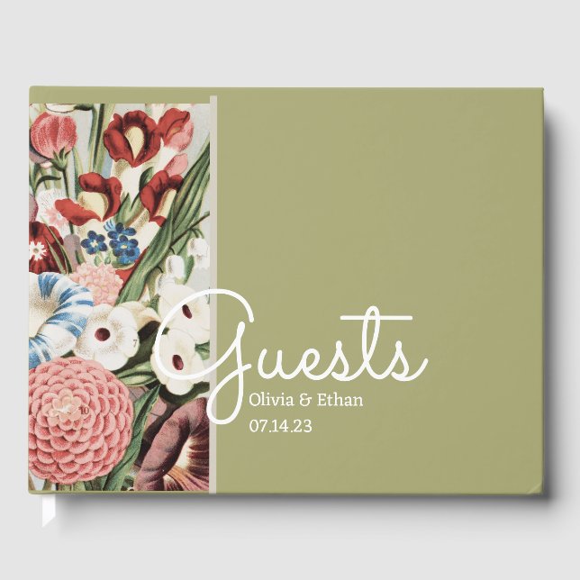 Englisch Hütte Wedding Guest Book Gästebuch (Vorderseite)