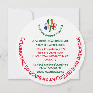 Englisch Irish USA Kleeblatt Personalisiert Birthd Einladung