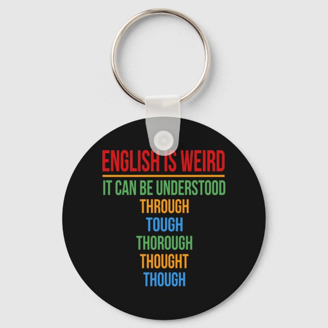 Englisch ist komischer Sprachlehrer Grammatikstude Schlüsselanhänger (Vorderseite)