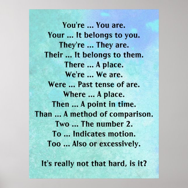 Englisch ist nicht so schwer poster (Vorne)