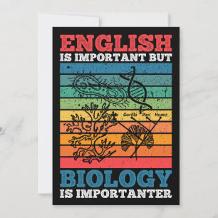 Englisch ist wichtig, aber Biologie ist wichtig Einladung