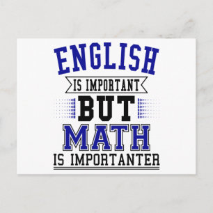 Englisch ist wichtig, aber Mathe ist wichtiger Wor Postkarte