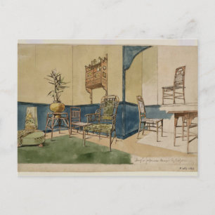 Englisch-Japanische Designs, c.1860 (Stift & schwa Postkarte