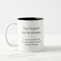 Englisch kann seltsam sein - Grammatik-Tasse