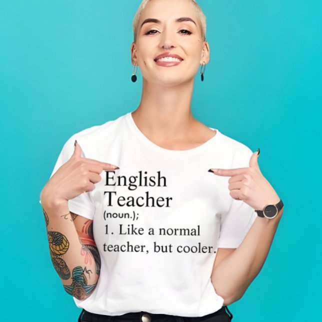 Englisch Lehrer Custom Funny Definition Geschenk T-Shirt (english teacher funny shirt)