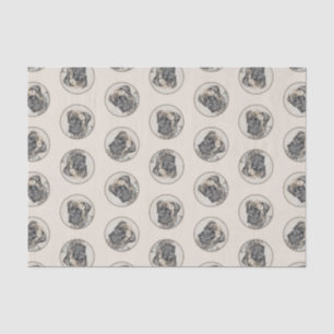 Englisch Mastiff Malerei Brindle Original Hunde Ku Seidenpapier