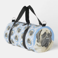 Englisch Mastiff Malerei Fawn Original Haustier Hu
