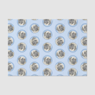 Englisch Mastiff Malerei Fawn Original Haustier Hu Seidenpapier