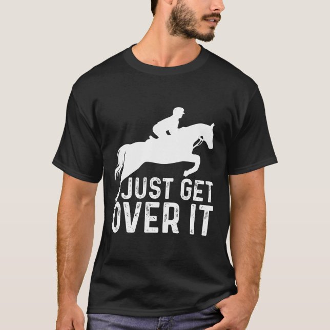 Englisch Pferdereiten Jumper Jumper Girl Horseback T-Shirt (Vorderseite)