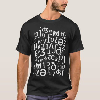 Englisch Phonetic Sounds Linguistics Black 2 T-Shirt