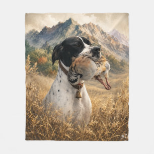 Englisch Pointer Jagd ,Chukar Rebhuhn Fleecedecke