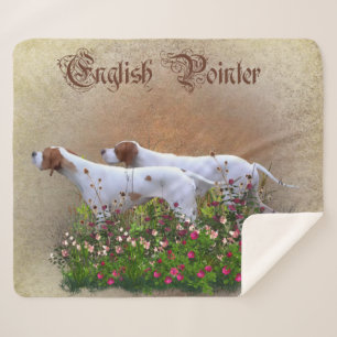 Englisch Pointer Tapestry Poster Triptych Acrylic Sherpadecke
