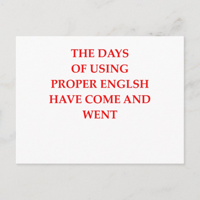 ENGLISCH POSTKARTE (Vorderseite)